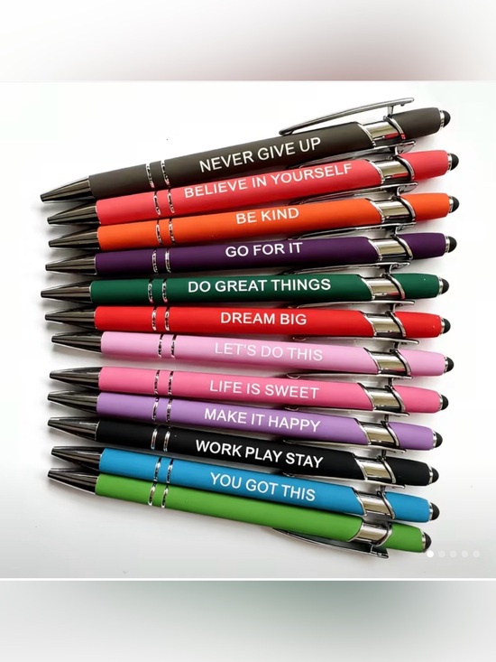 Other - Motivational Stylus Ballpoint Pen 2-in-1 Touchscreen Pen (1)
